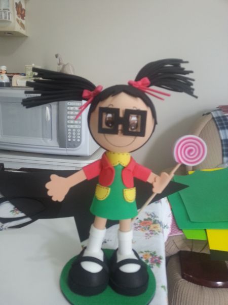 fofucha em eva 3d (chiquinha)