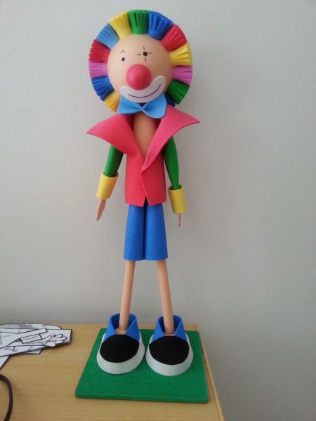 fofucho em eva 3d (palhaço)