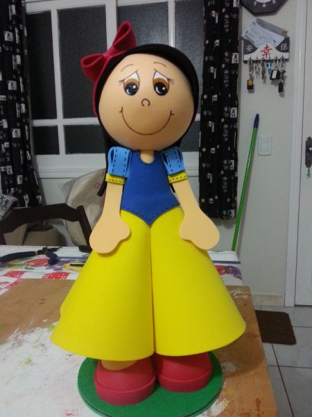 fofucha em eva 3d (branca de neve)